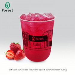 BUBUK MINUMAN STRAWBERRY SQUASH POWDER - FOREST BUBBLE DRINK
